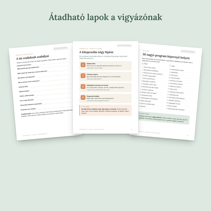 Átadható lapok a nagyszülőknek (kiegészítő csomag)